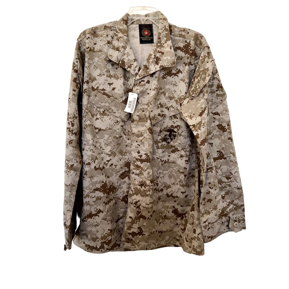 American Power Source Marine Camo Med-Lng Military Jacket Desert Marpat MCCUU